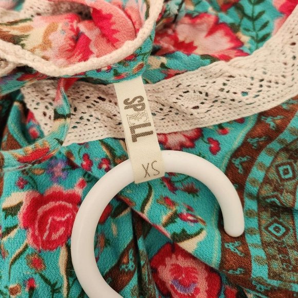 Spell Teal and Pink Floral Midi Dress ***Coming soon*** - Picture 14 of 16